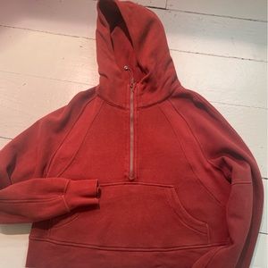 Maroon Lululemon hooded quarter zip